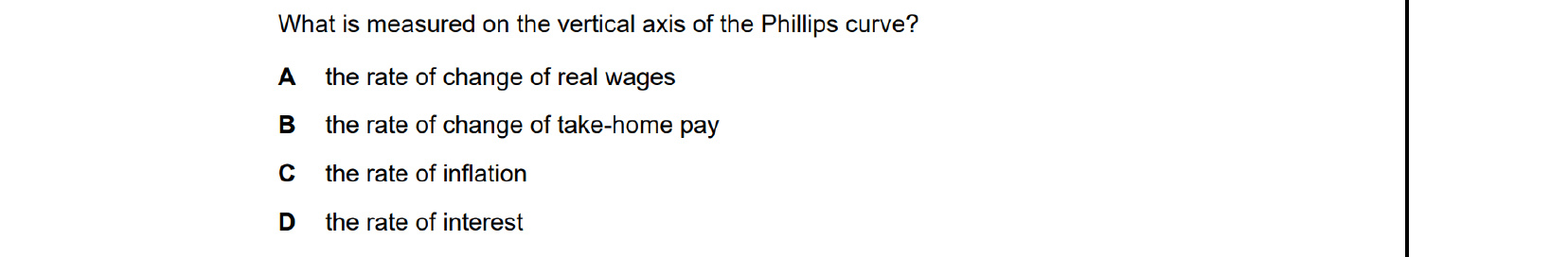 CIE 9708 Economics multiple-choice question on Links Between Macroeconomic Problems and Their Interrelatedness (image 1)
