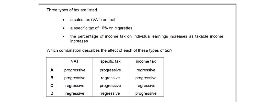 CIE 9708 Economics multiple-choice question on Fiscal Policy (image 5)