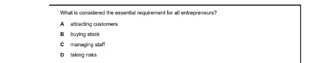 CIE 9708 Economics multiple-choice question on Factors of Production (image 3)